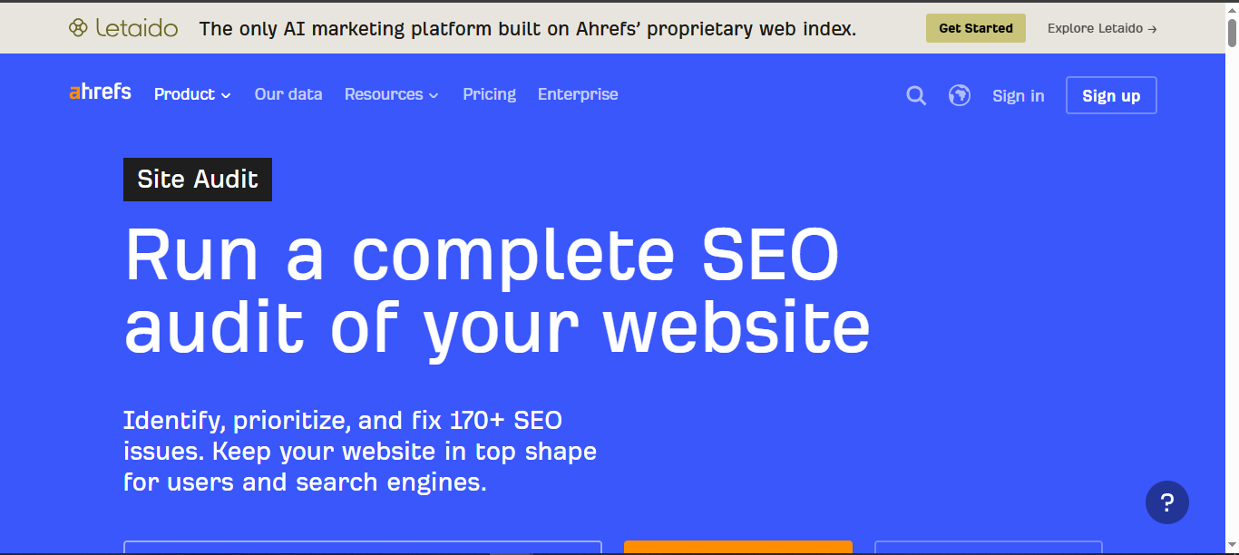 Free Ahrefs Site Audit Technical SEO Tool