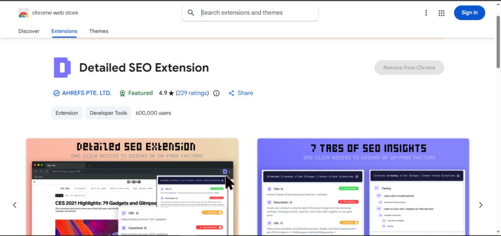 Detailed SEO Extension For Chrome