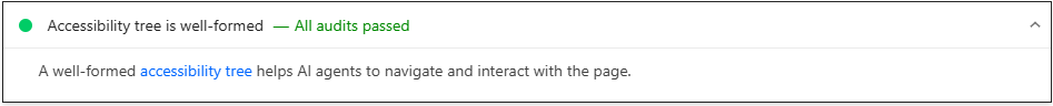 Screenshot from Accessibility Tree Measurement in Page Speed Insights